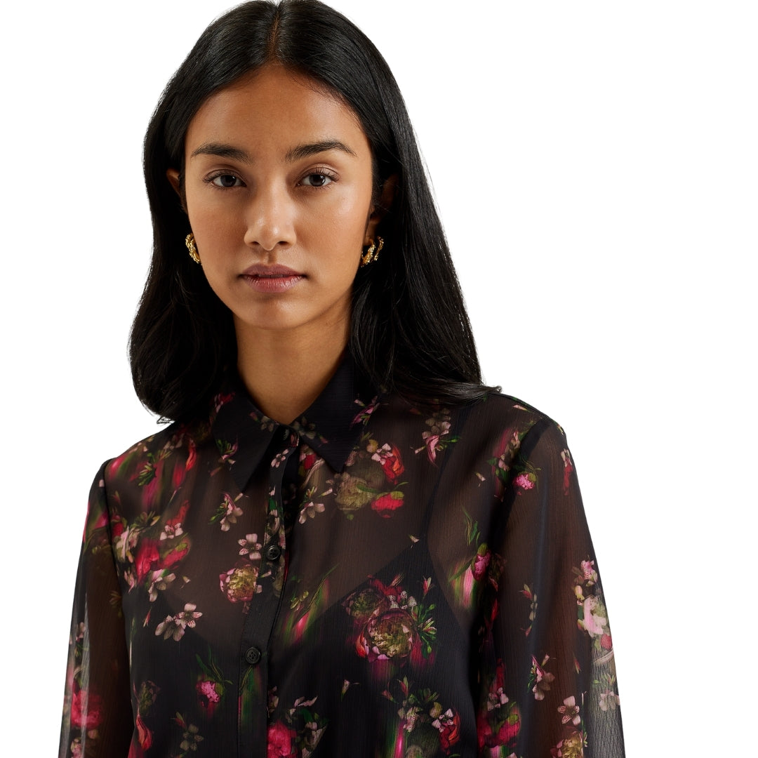 Ted Baker WMD EBENE Collared Printed Button Down M 5