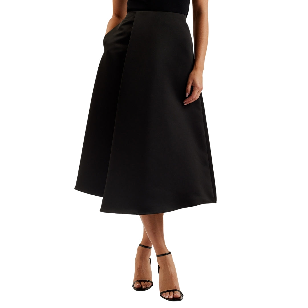 Ted Baker WMS ERVA Asymmetric Satin Wrap Midi Skir 5