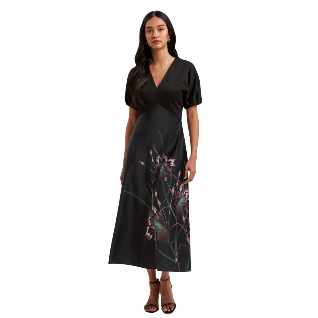 Ted Baker WMD SADO Printed Ponte Bodice Satin Skir 4