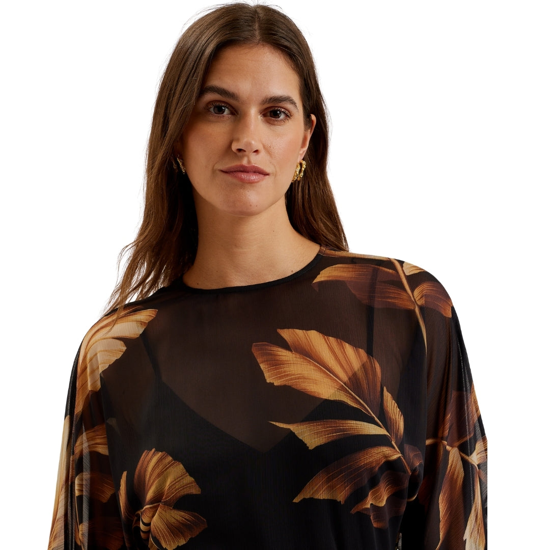 Ted Baker WMD ELSTER Frill Detail Sleeve Sheer Min 4