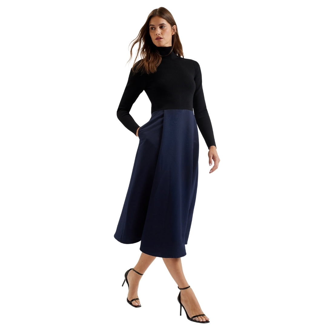 Ted Baker WMD CHIRA Knit Bodice Dress With Wrap Sk