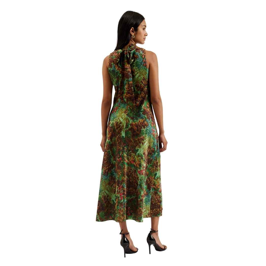 Ted Baker WMD EYVA Printed Cowl Neck Midi Slip Dre 5