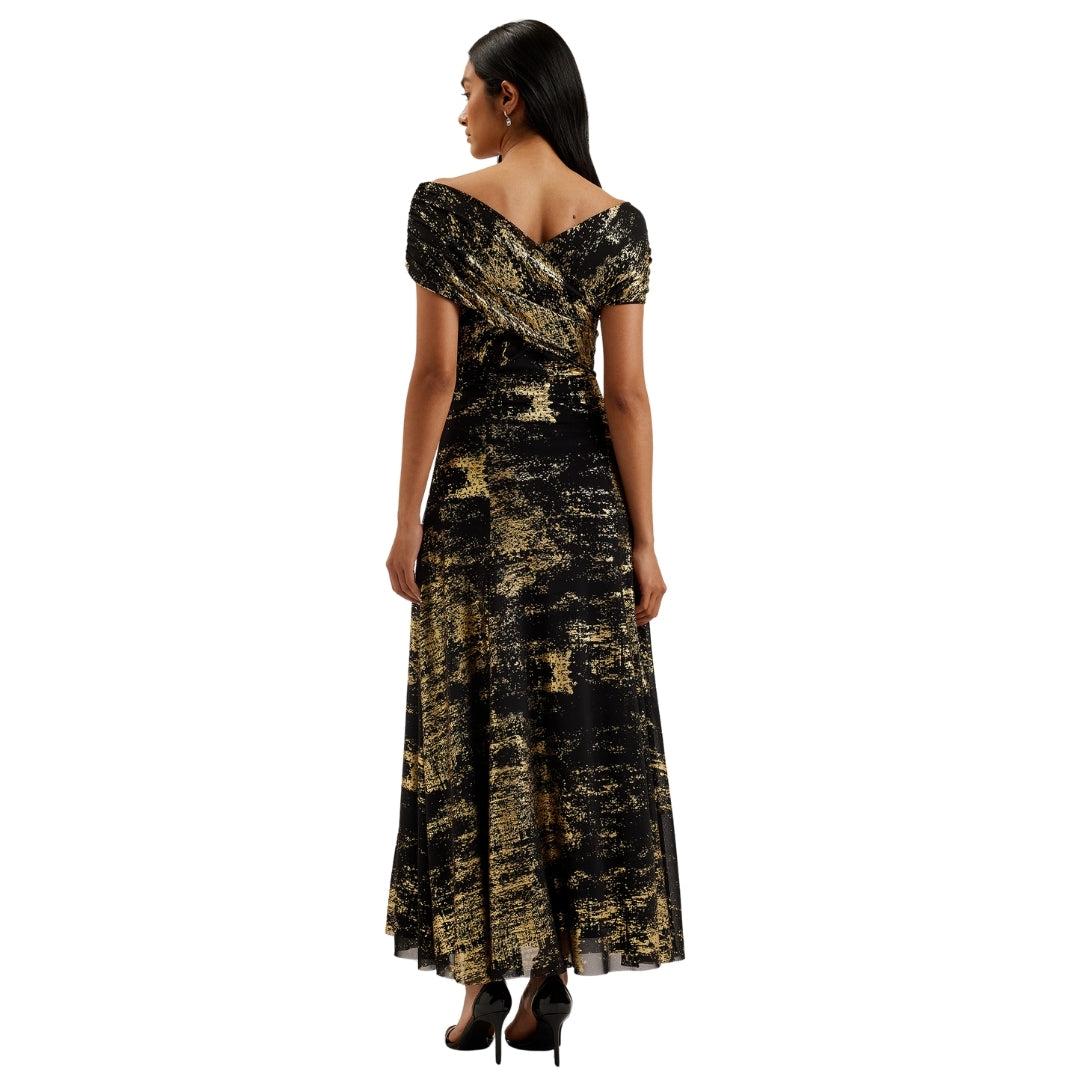 Ted Baker WMD SERINHA Bardot Foil Printed Midi Dre