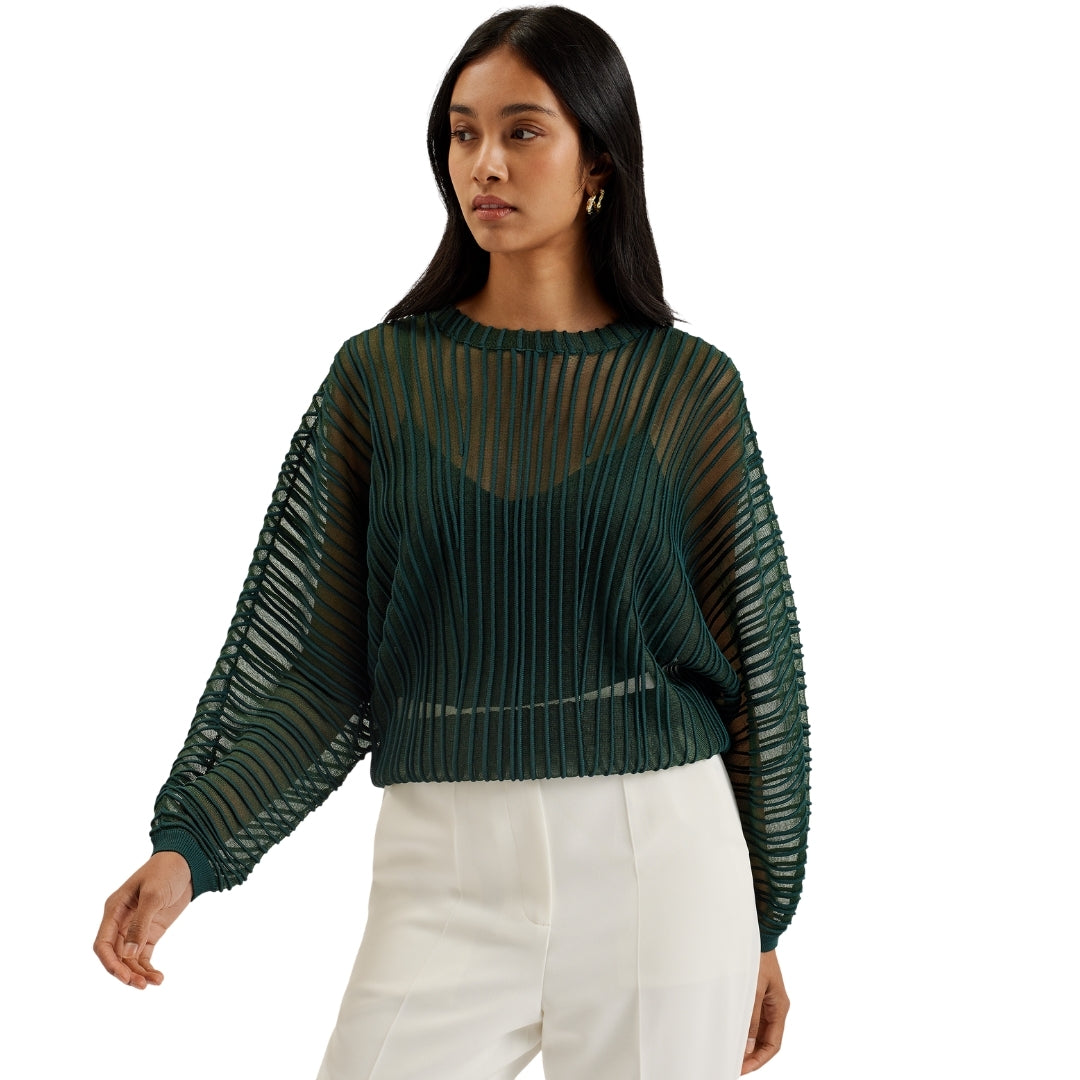 Ted Baker WMK NELLAY Sheer Striped Engineered Knit 1