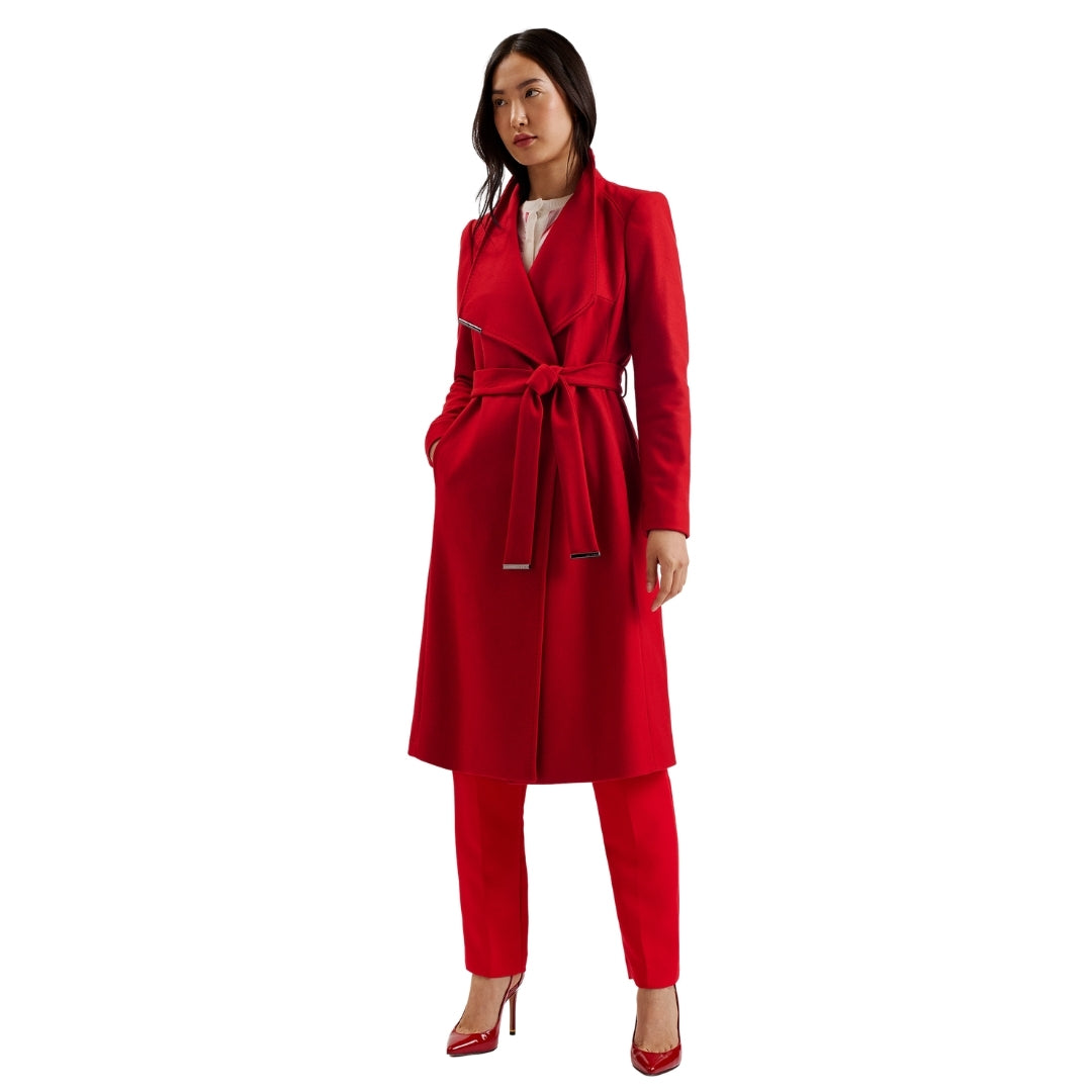 Ted Baker WMO ROSE Midi Length Belted Wool Wrap Co 1