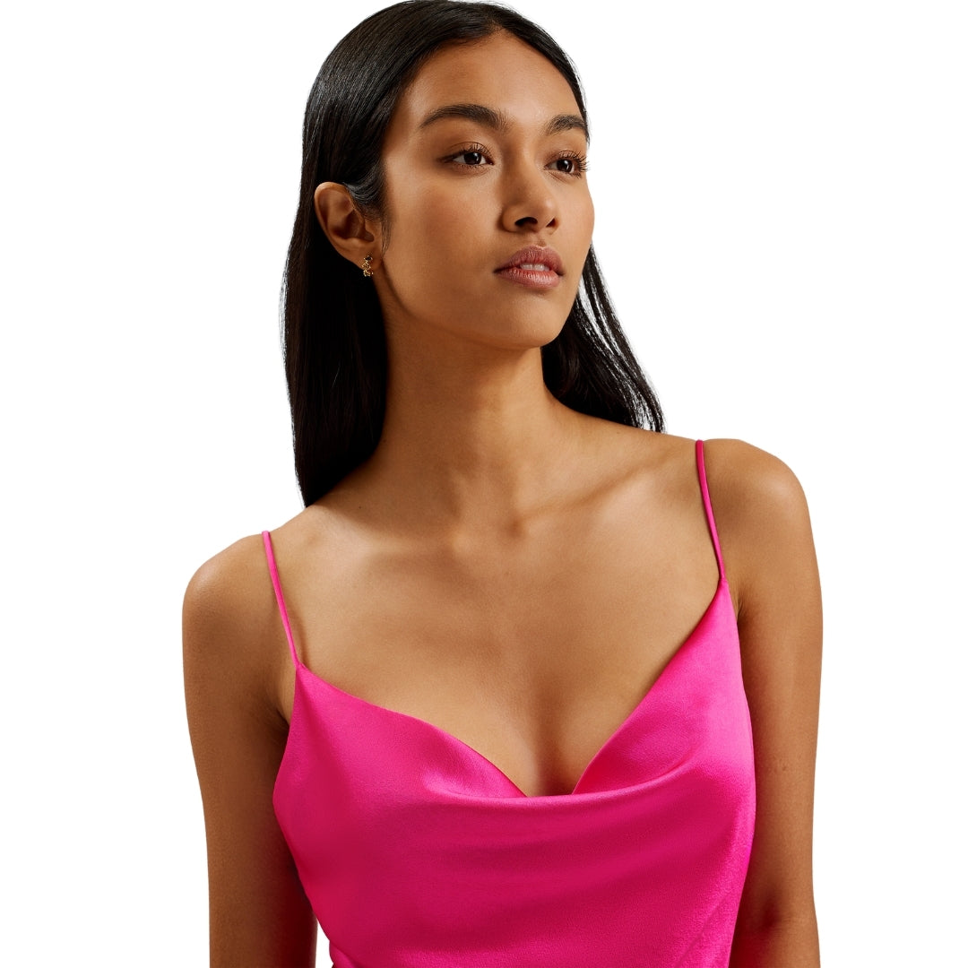 Ted Baker WMD TUNCA Satin Cowl Neck Evening Midi D 5