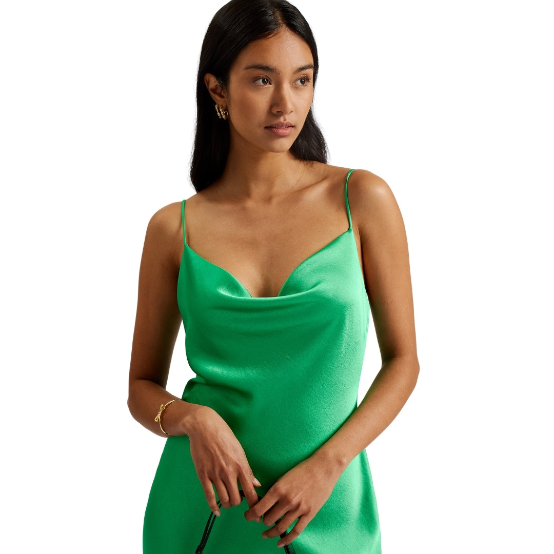 Ted Baker WMD TUNCA Satin Cowl Neck Evening Midi D 5