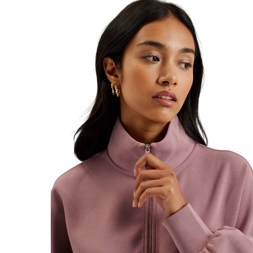 Ted Baker WMB ARORHA Cupro Zip Through Funnel Neck 5