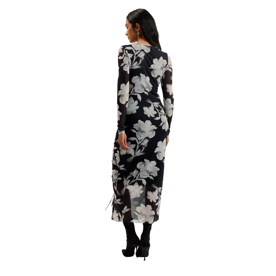 Ted Baker WMD MARLIYY Printed Mesh Bodycon Gathere 1