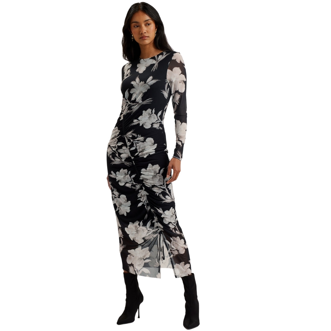 Ted Baker WMD MARLIYY Printed Mesh Bodycon Gathere 1