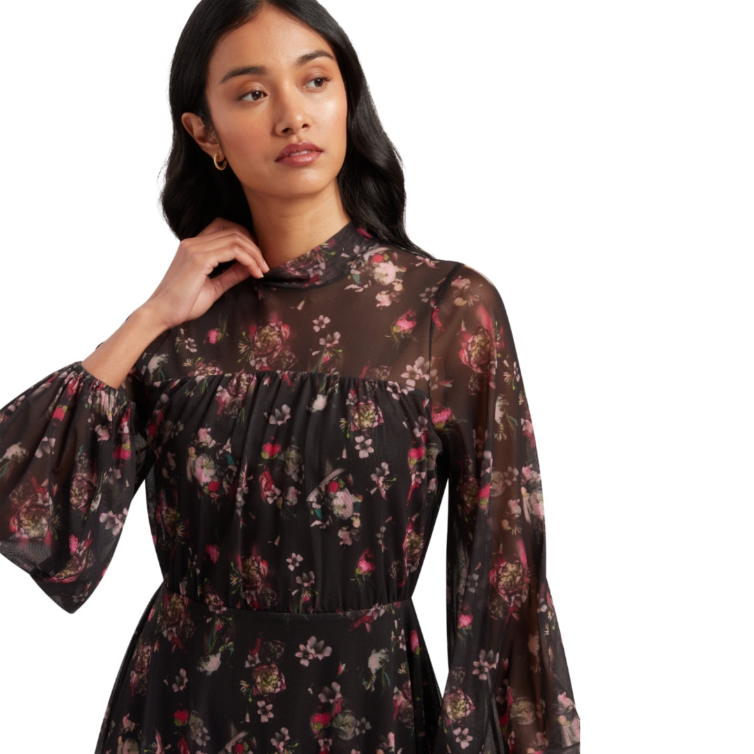 Ted Baker WMD AVETTA Long Sleeve Floral Mesh Mini 1