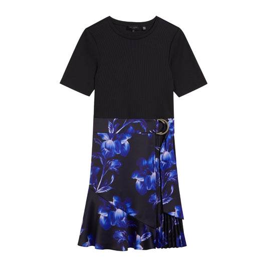 Ted Baker WMD MALISAA Jersey Bodice Woven Printed 5