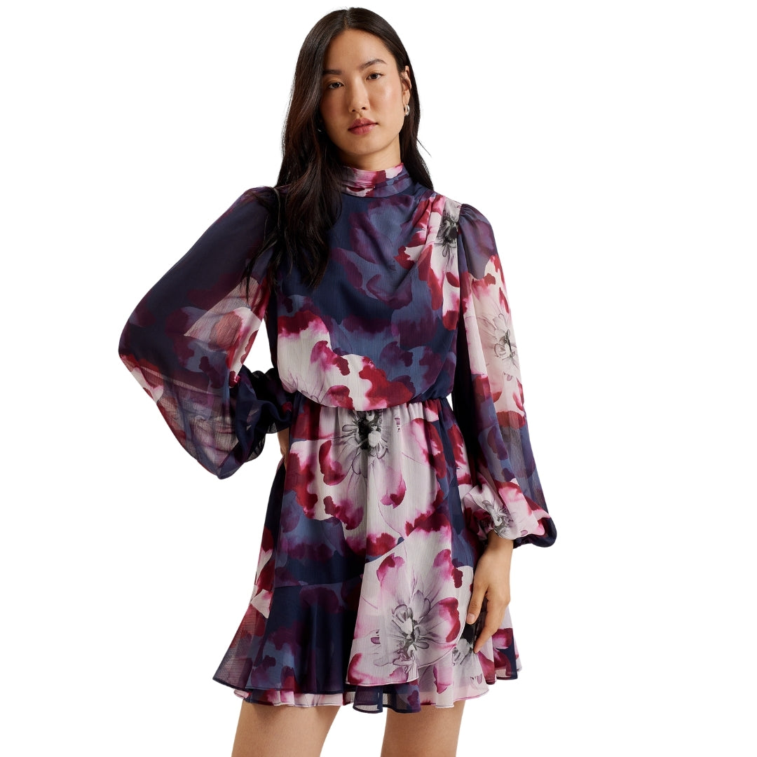 Ted Baker WMD ARACELY Printed Long Sleeve Neck Tie