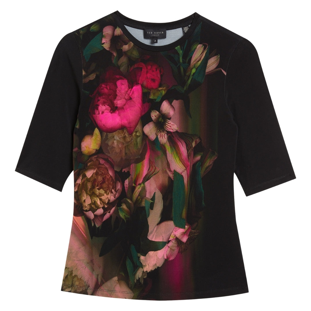 Ted Baker WMB FLOENE Printed Skinny Fit Quarter Sl 1