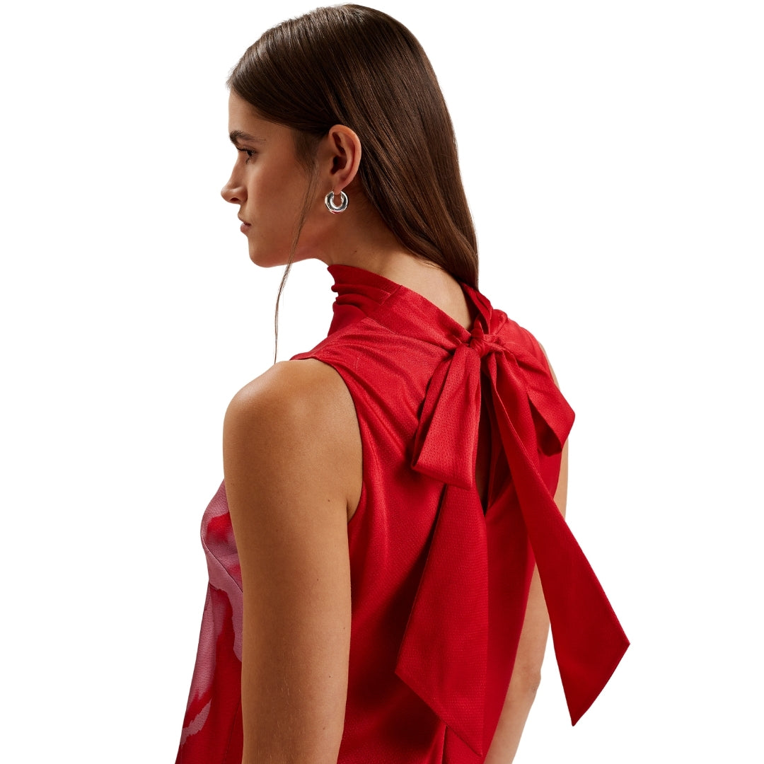 Ted Baker WMD ALIARA Printed Cowl Neck Midi Slip D