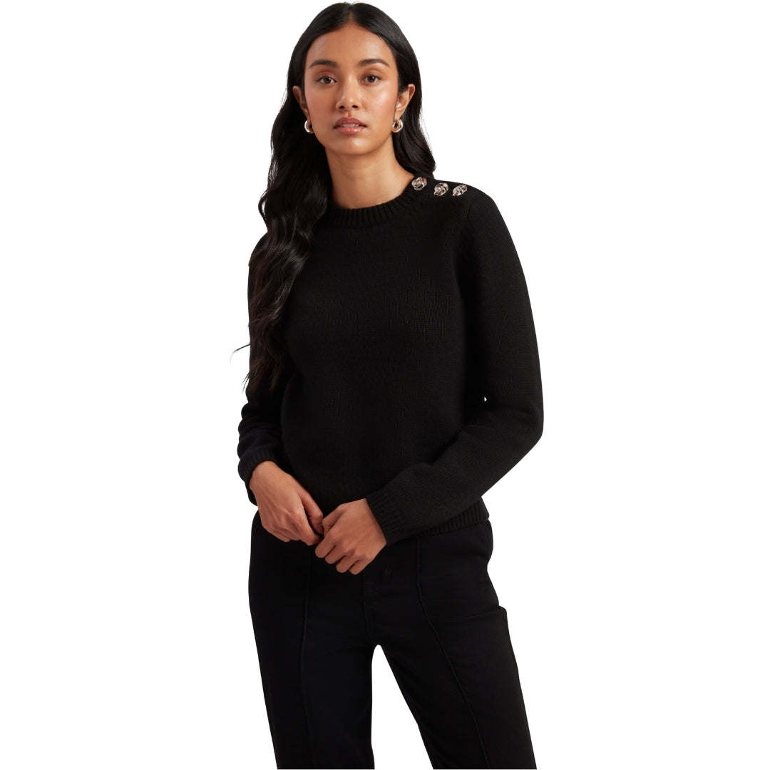 Ted Baker WMK JANHA Rose Button Crew Neck Long Sle 4