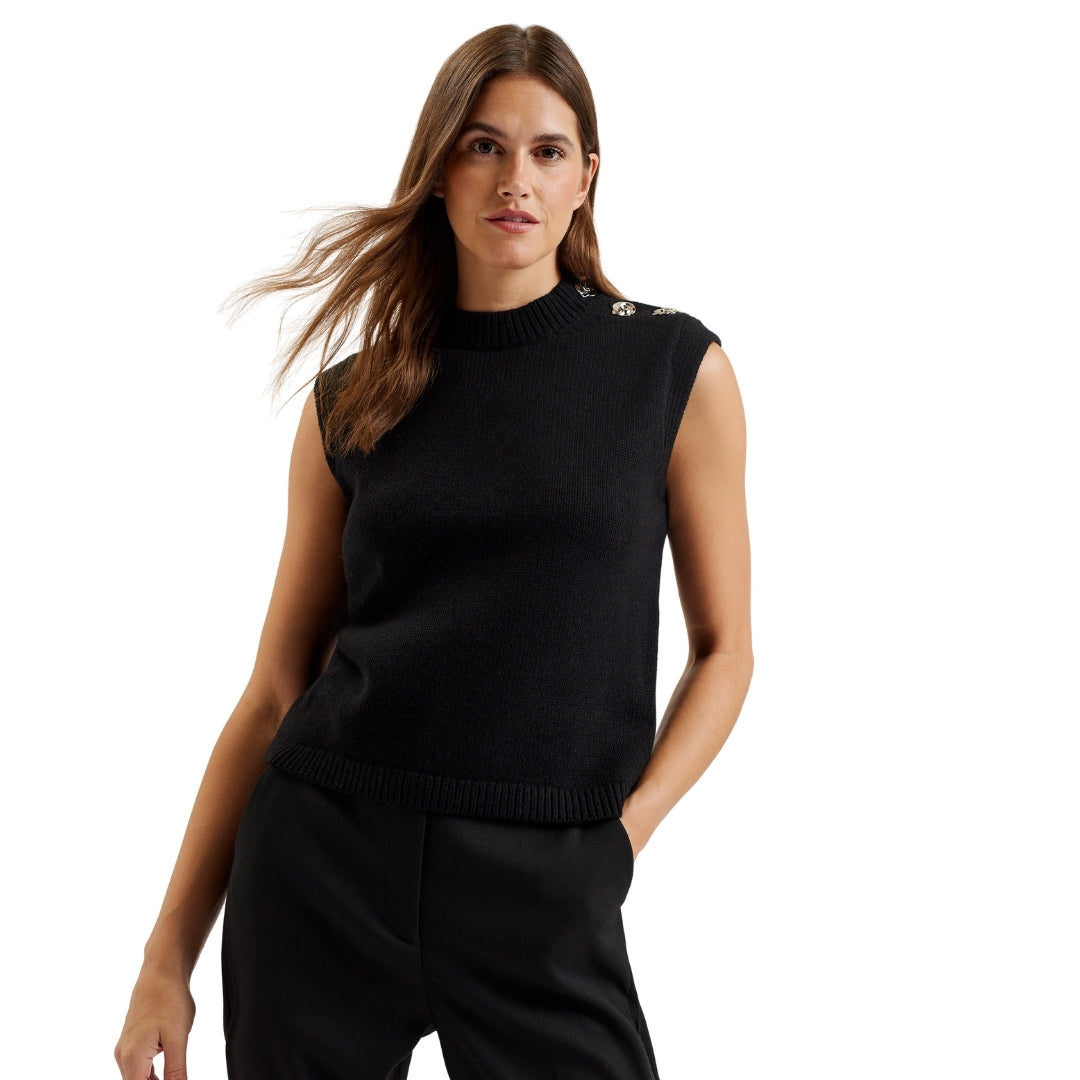 Ted Baker WMK RONDHER Rose Button Crew Neck Tank