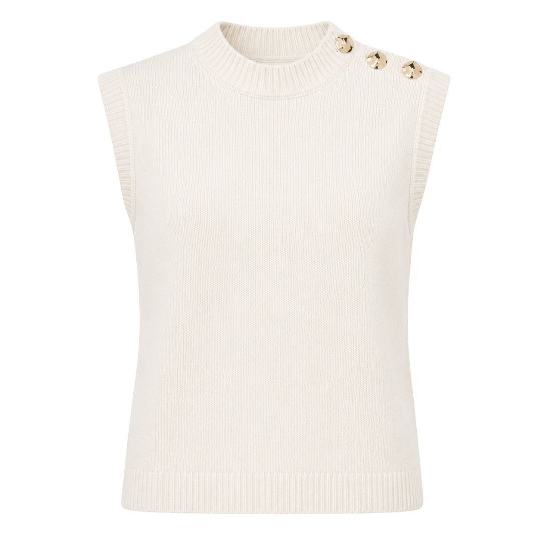 Ted Baker WMK RONDHER Rose Button Crew Neck Tank 2