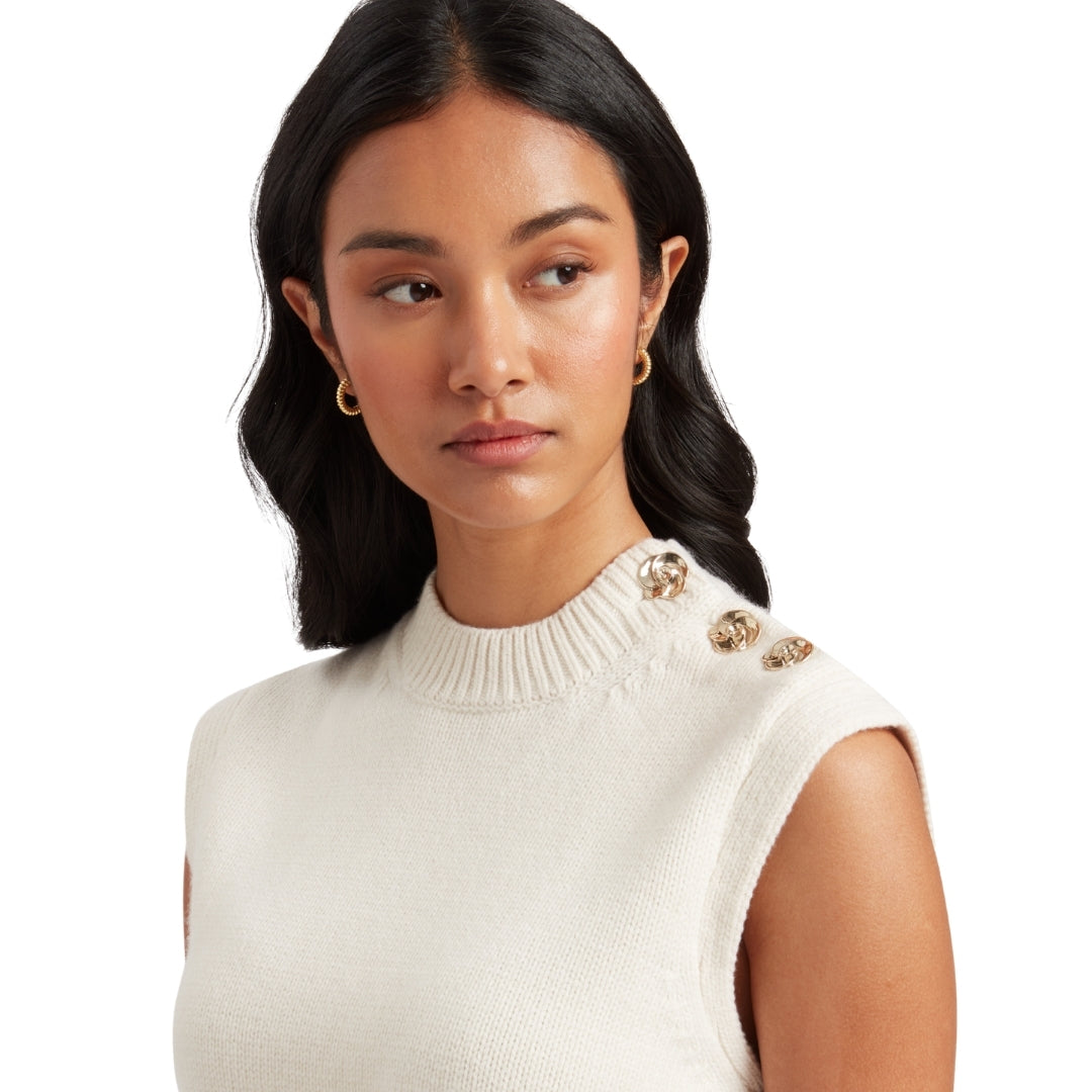 Ted Baker WMK RONDHER Rose Button Crew Neck Tank 2