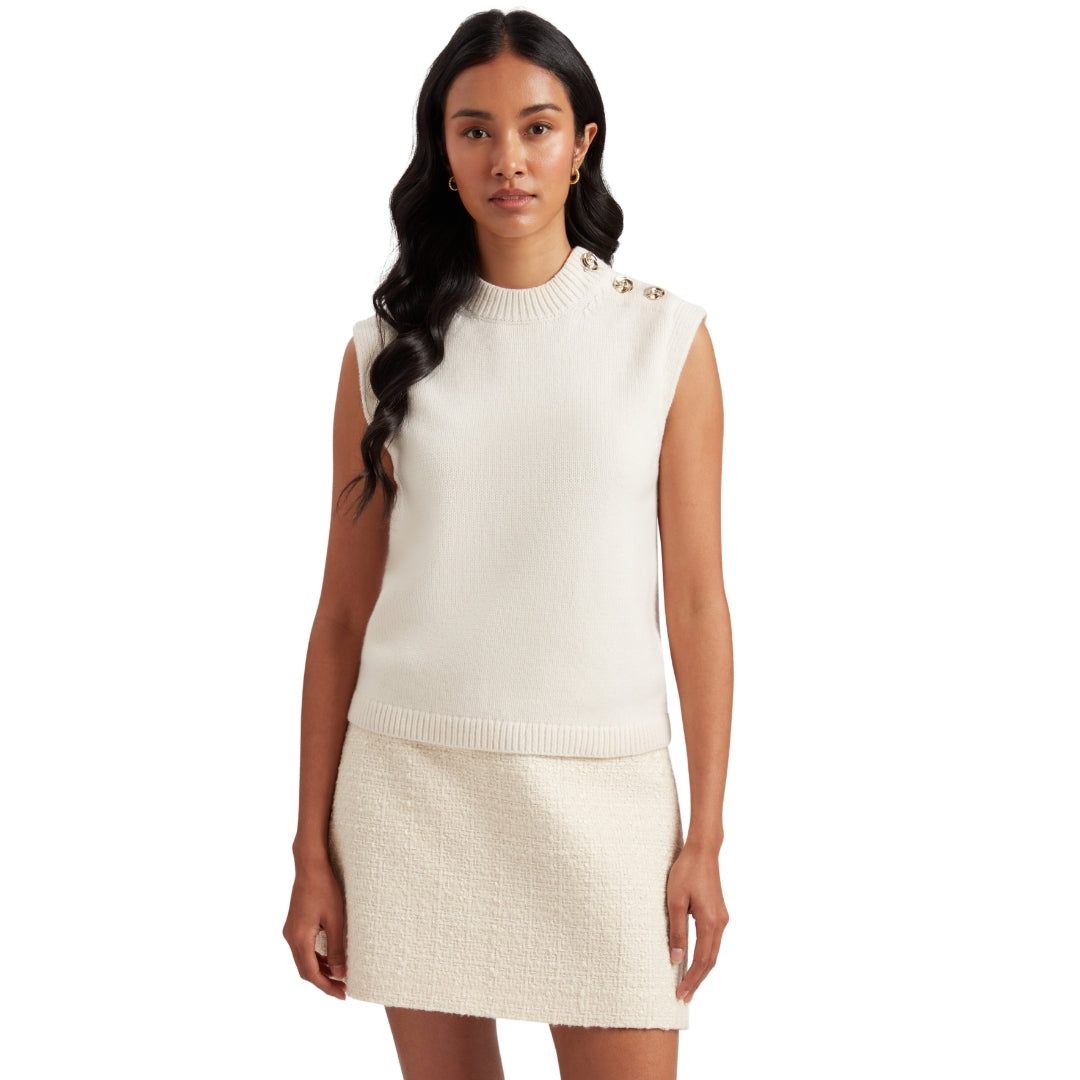Ted Baker WMK RONDHER Rose Button Crew Neck Tank 2