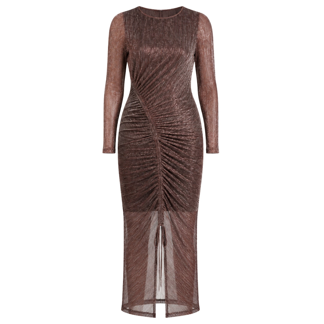 Ted Baker WMD ANTHAAS Metallic Bodycon Gathered Dr