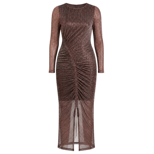 Ted Baker WMD ANTHAAS Metallic Bodycon Gathered Dr