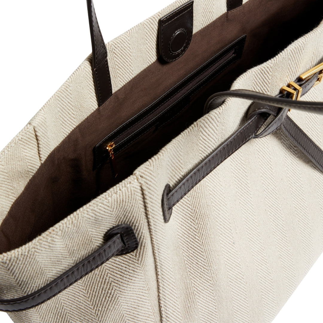 Ted Baker WXB TAFANIE Belted Herringbone Canvas La One Size