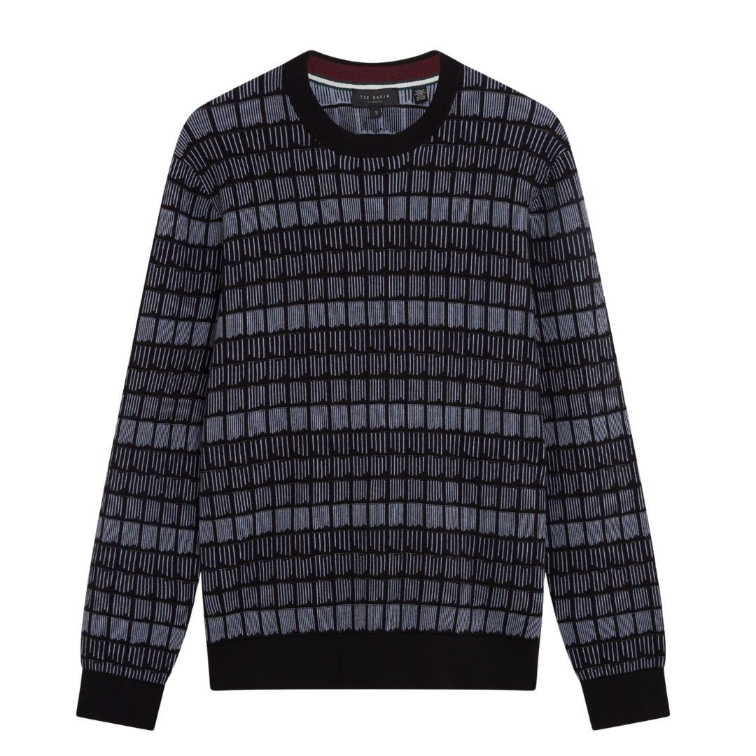 Ted Baker Regular Fit Jacquard Crew 2