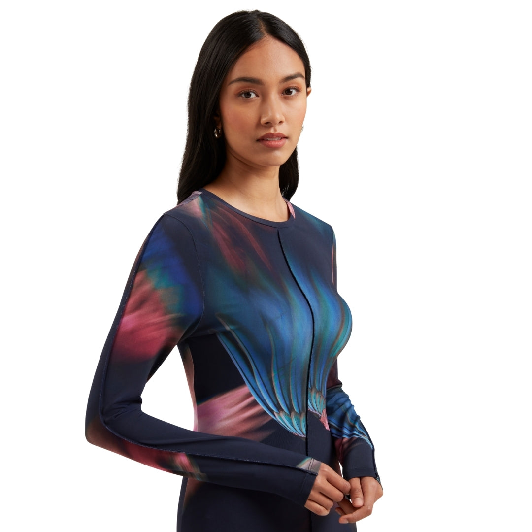 Ted Baker WMD GEORII Printed Slinky Jersey Long Sl 5