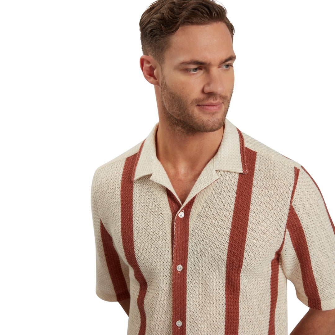 Ted Baker MMA NIKS SS Stripe Crochet Oversized Shi 6