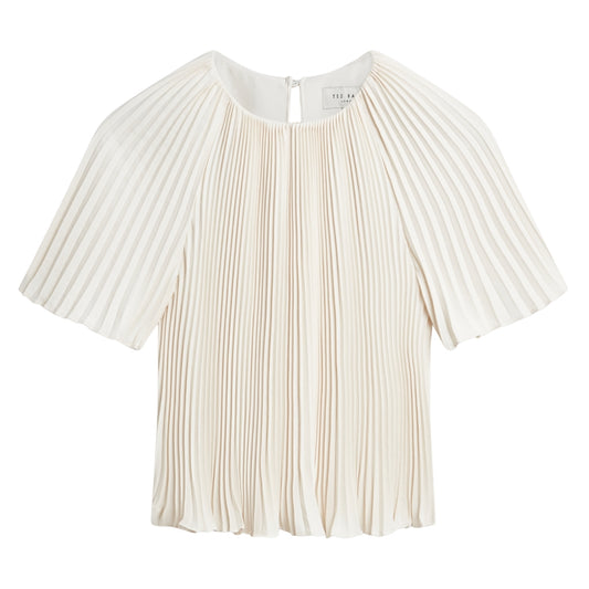 Ted Baker WMB AGARA Pleated Short Sleeve Blouse 6