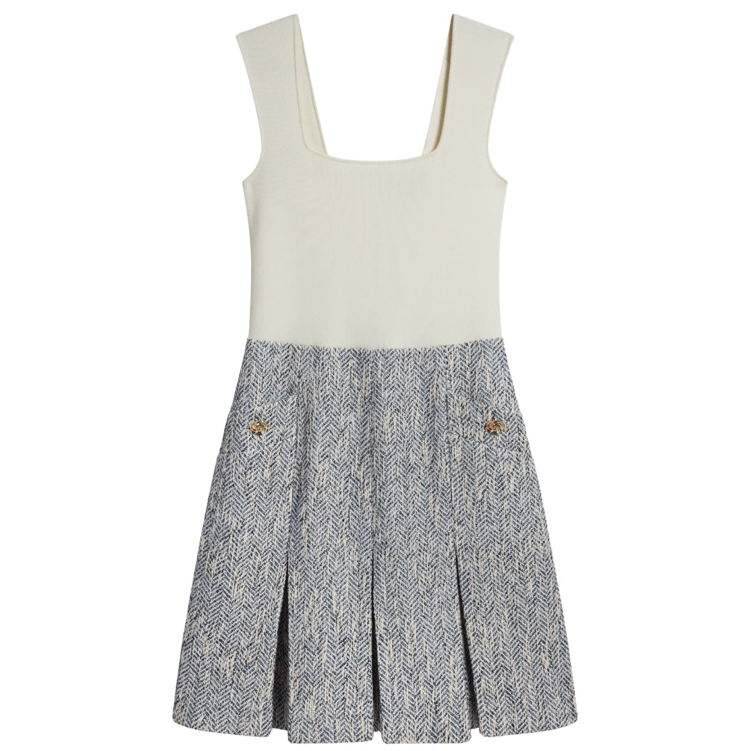 Ted Baker WMH VULPAM Sleeveless Knit Bodice Boucle 6