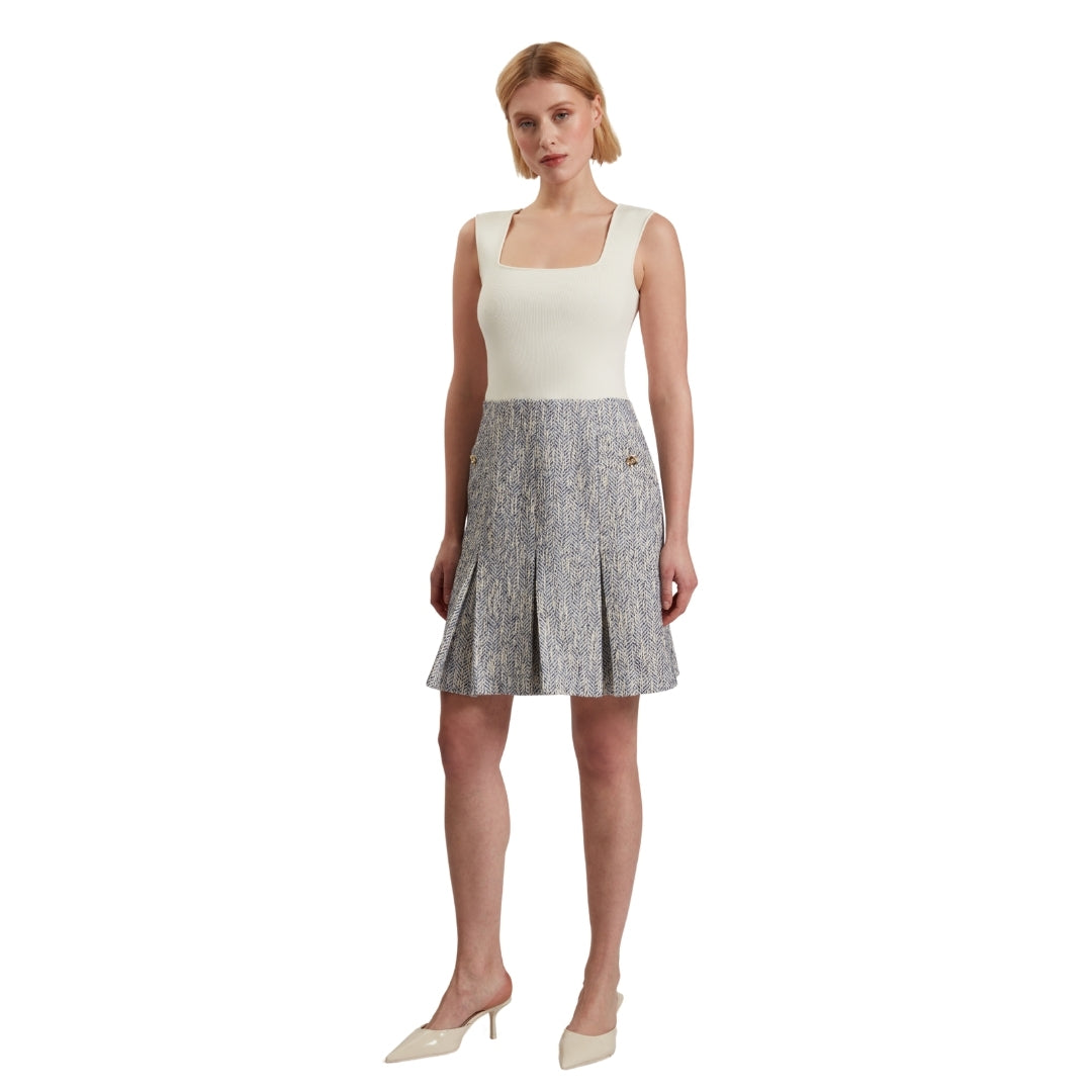 Ted Baker WMH VULPAM Sleeveless Knit Bodice Boucle 6