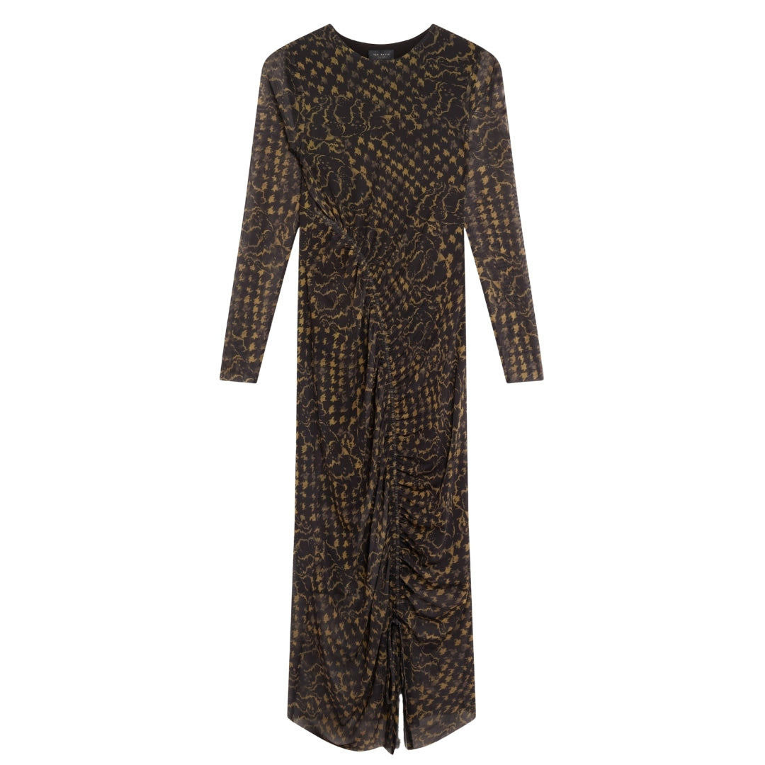 Ted Baker Ruched Mesh Midi Dress With Split 3