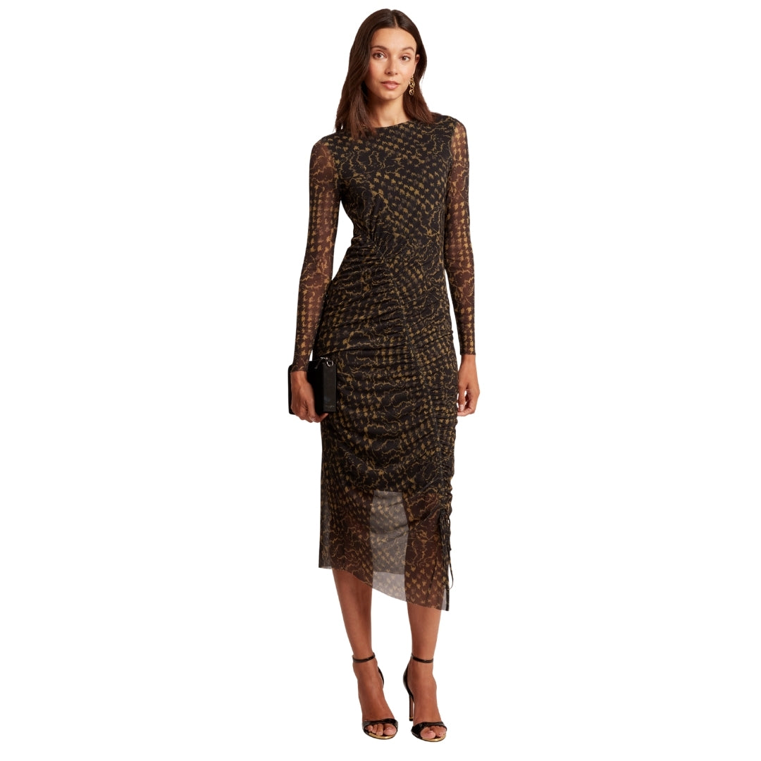Ted Baker Ruched Mesh Midi Dress With Split 3