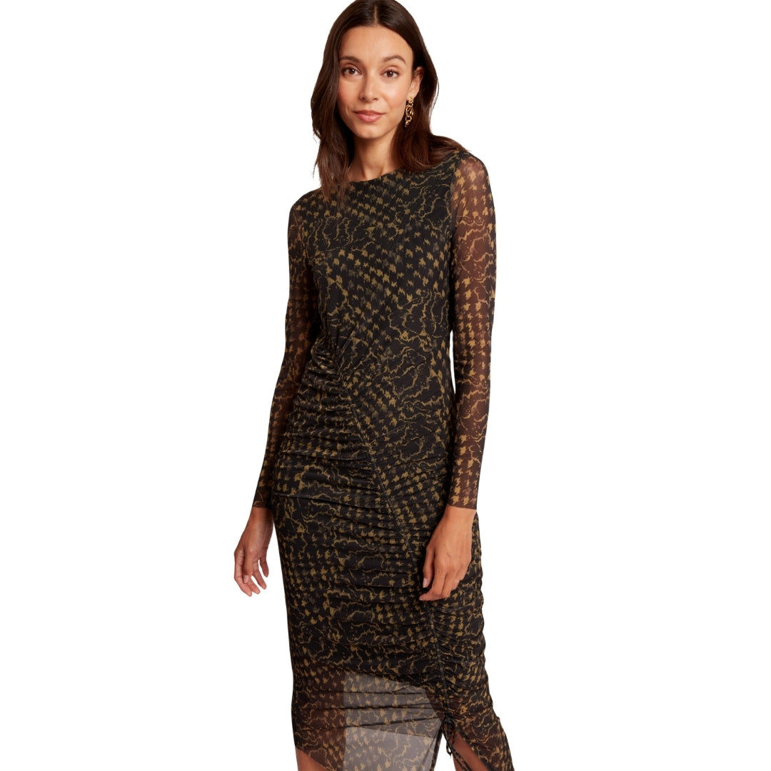 Ted Baker Ruched Mesh Midi Dress With Split 3