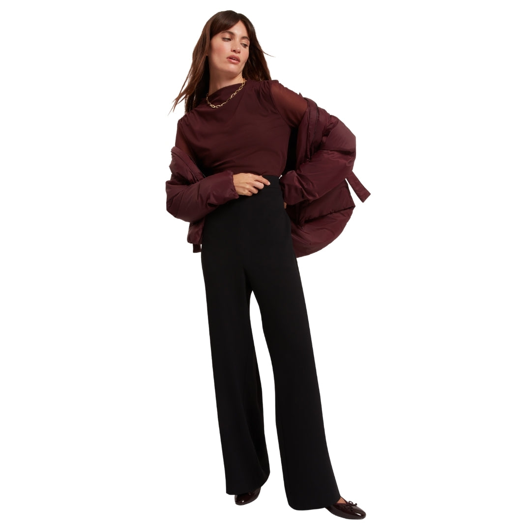 Ted Baker Piping Detail Wide Leg Crepe Trouser