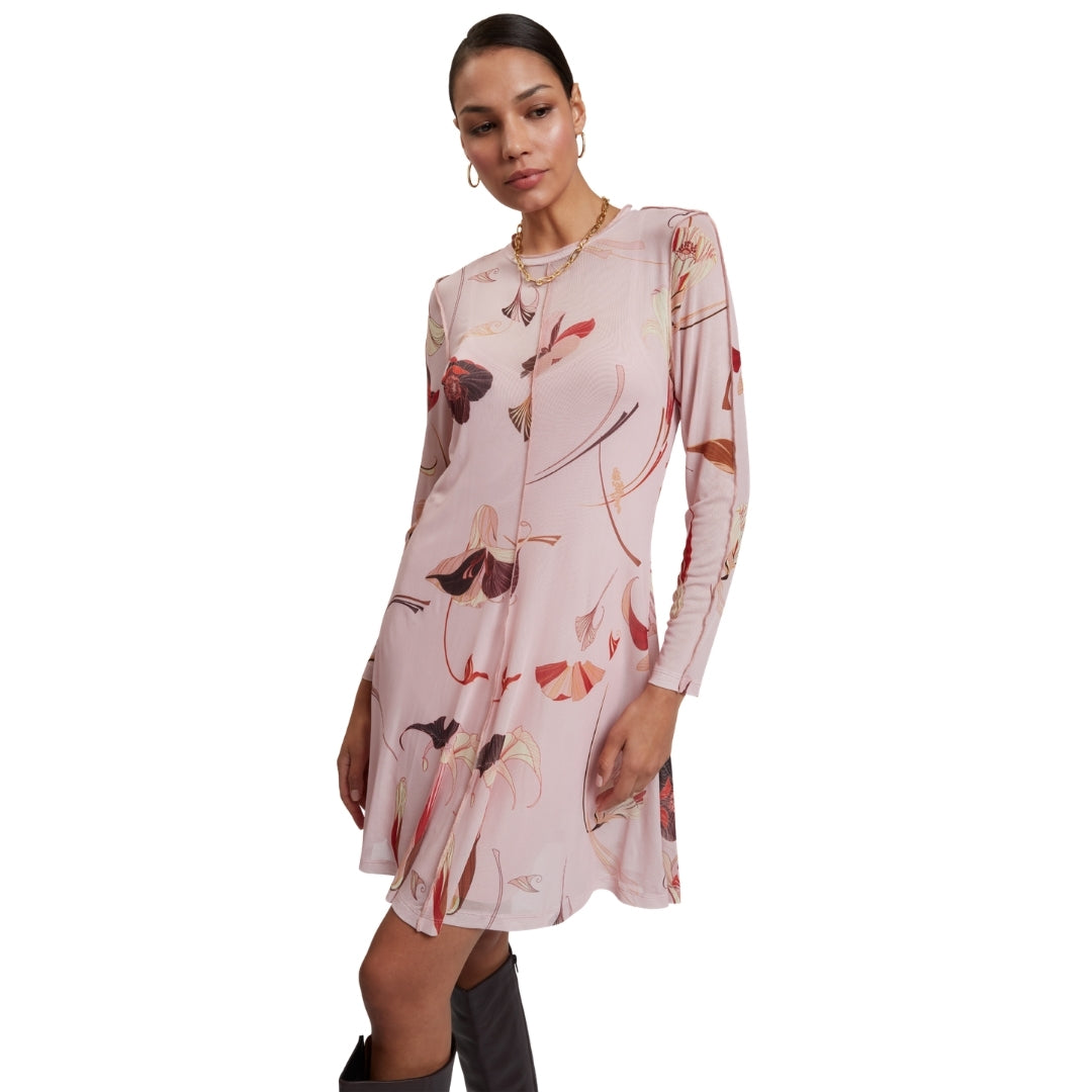 Ted Baker Mesh Long Sleeve Midi Dress