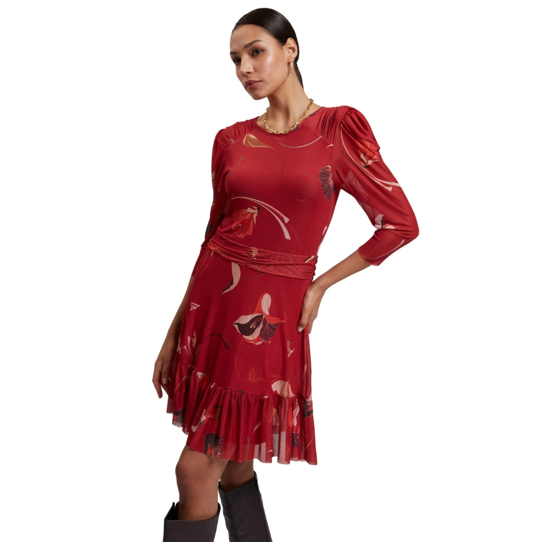 Ted Baker Gathered Shoulder Mesh Mini Skater Dress 5