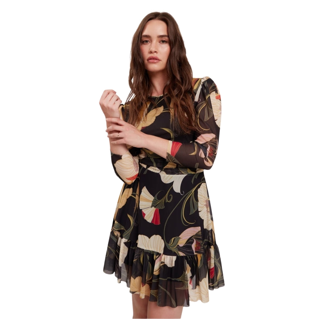 Ted Baker Gathered Shoulder Mesh Mini Skater Dress 5