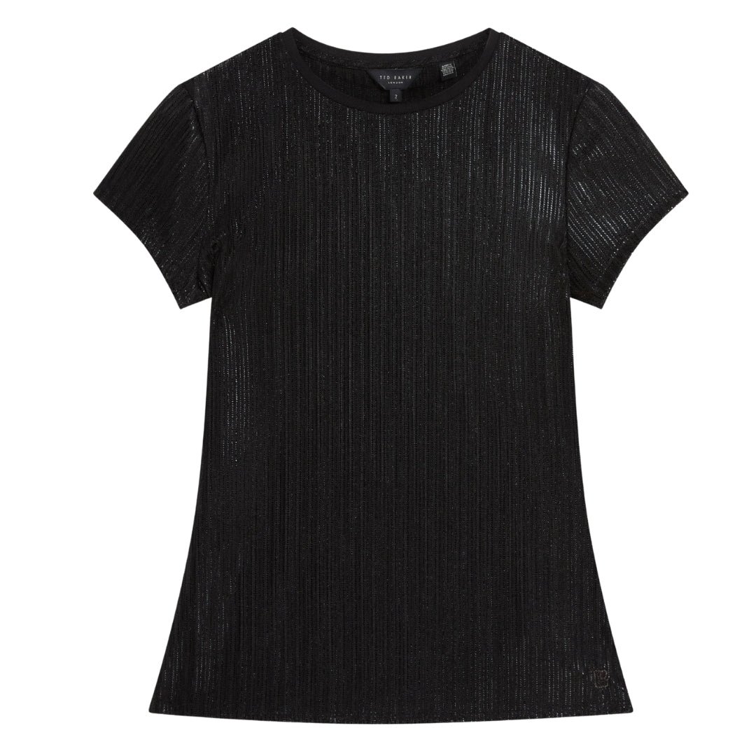 Ted Baker Metallic Short Sleeve Crew Neck Tee