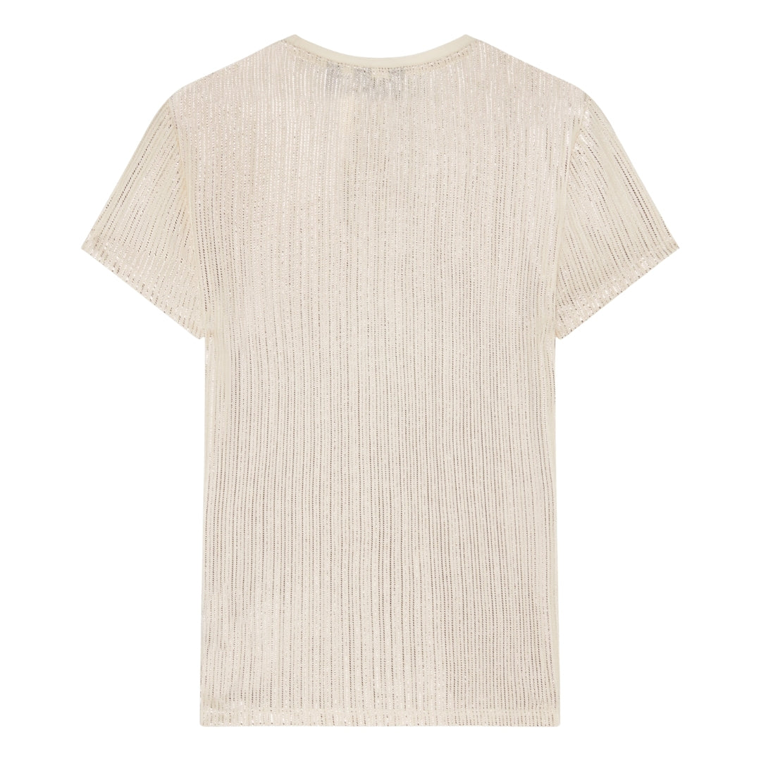 Ted Baker Metallic Short Sleeve Crew Neck Tee