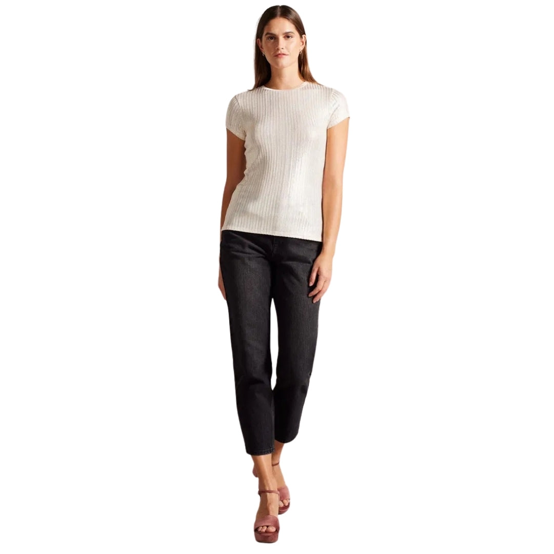 Ted Baker Metallic Short Sleeve Crew Neck Tee