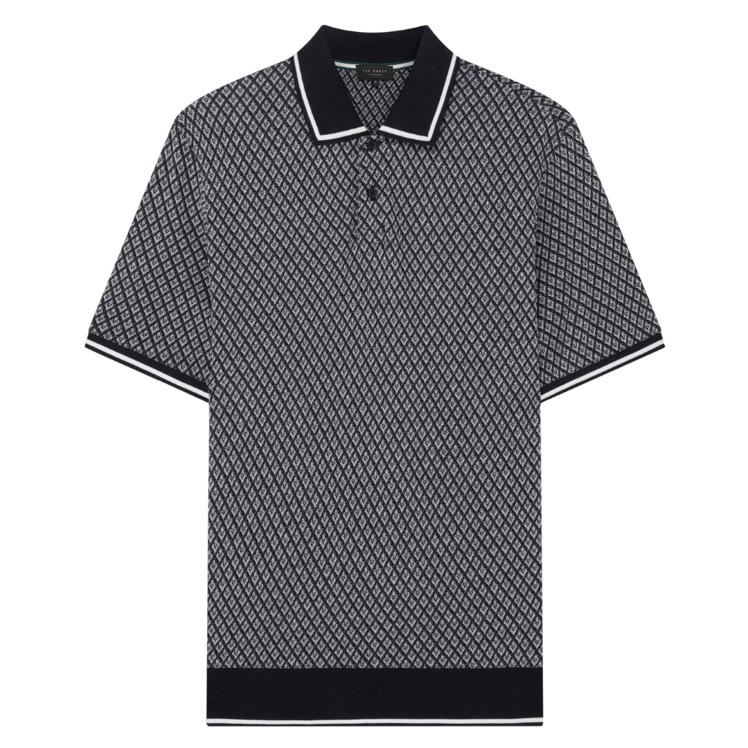 Ted Baker SS Regular Geo Textured Polo 1