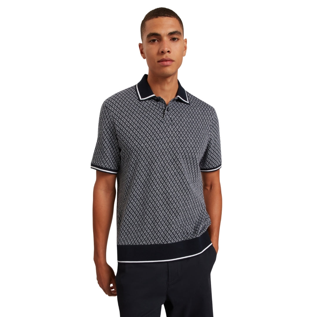 Ted Baker SS Regular Geo Textured Polo 1