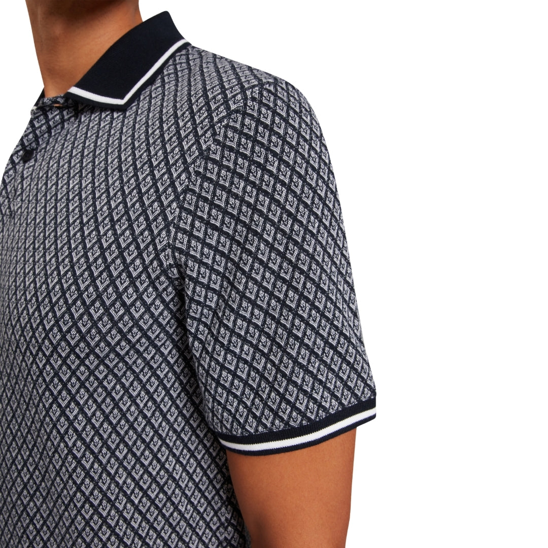 Ted Baker SS Regular Geo Textured Polo 1