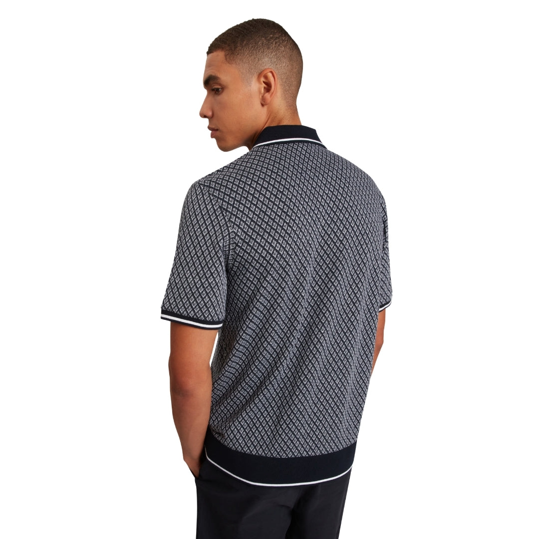 Ted Baker SS Regular Geo Textured Polo 1