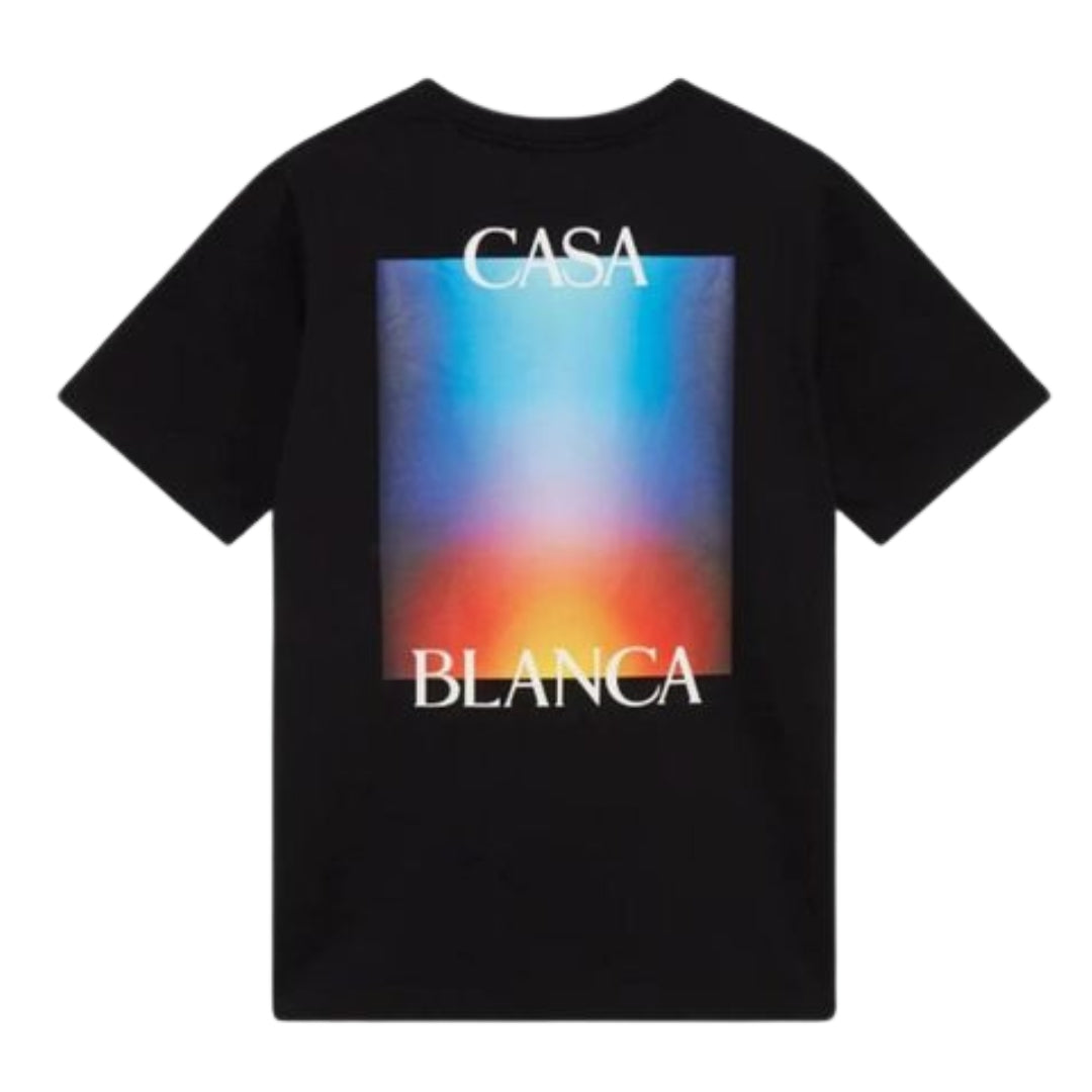 Casablanca Gradient Stacked Logo Black T-Shirt
