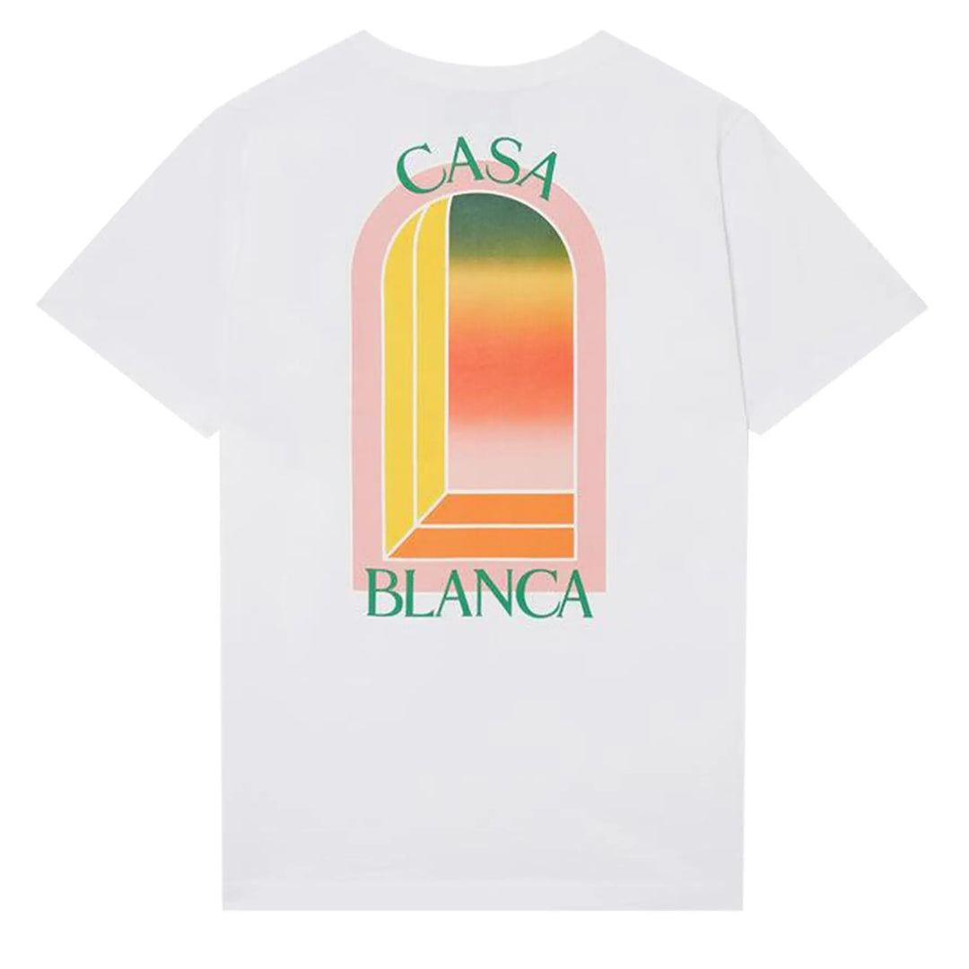 Casablanca Gradient Arch Logo White T-Shirt