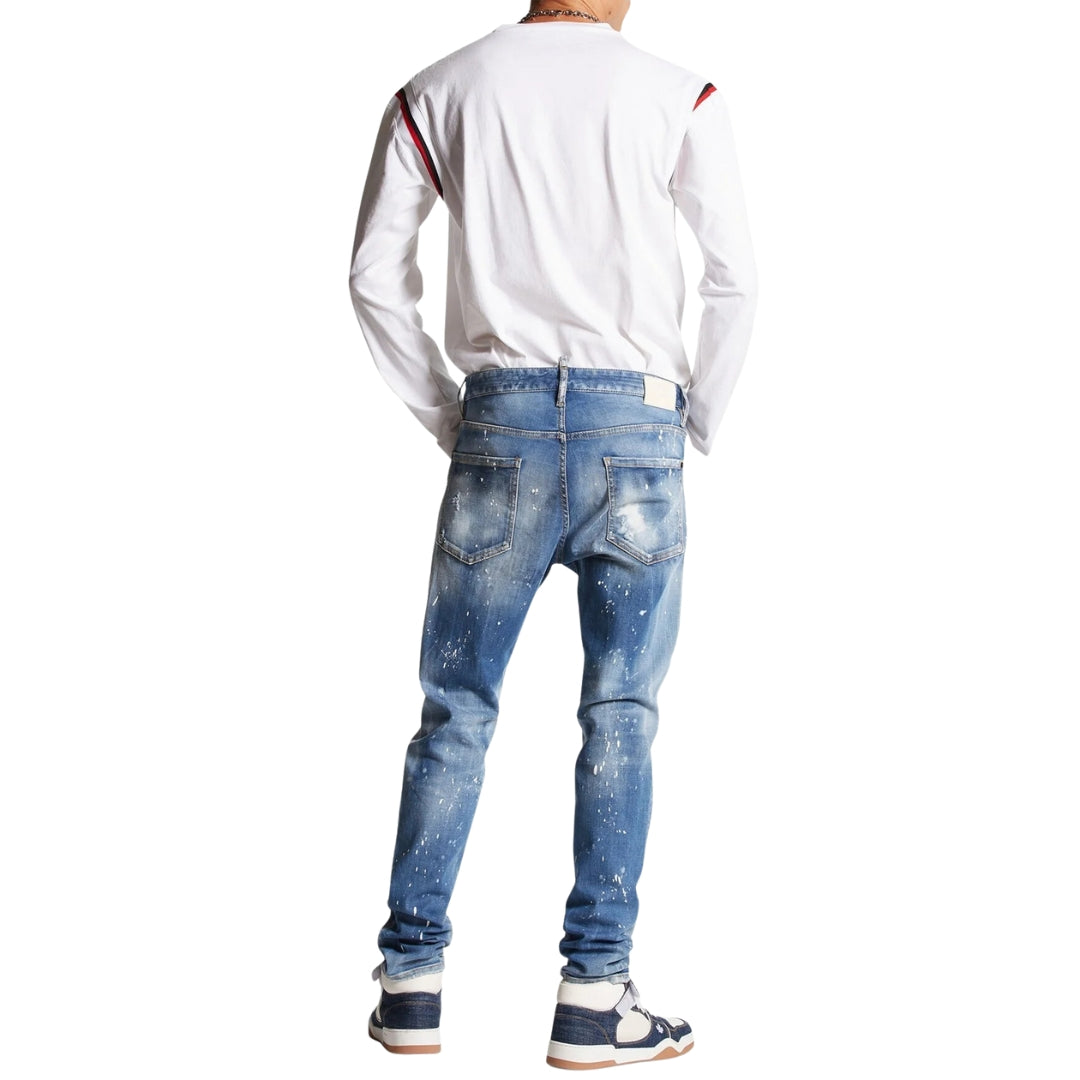 Dsquared2 Cool Guy Jean Reinforced Ripped Blue Jeans